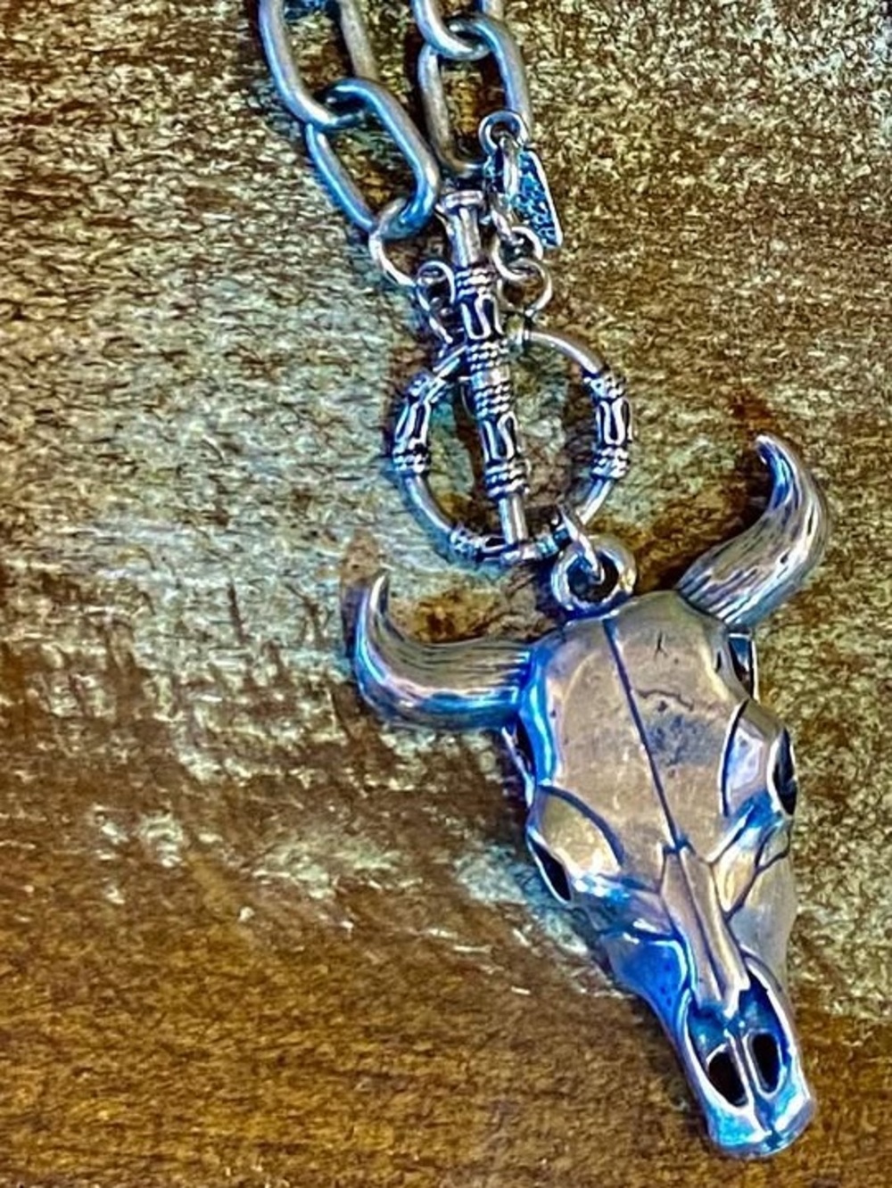 Rocki Gorman Bull Toggle Necklace - Sterling Silver - OAAK